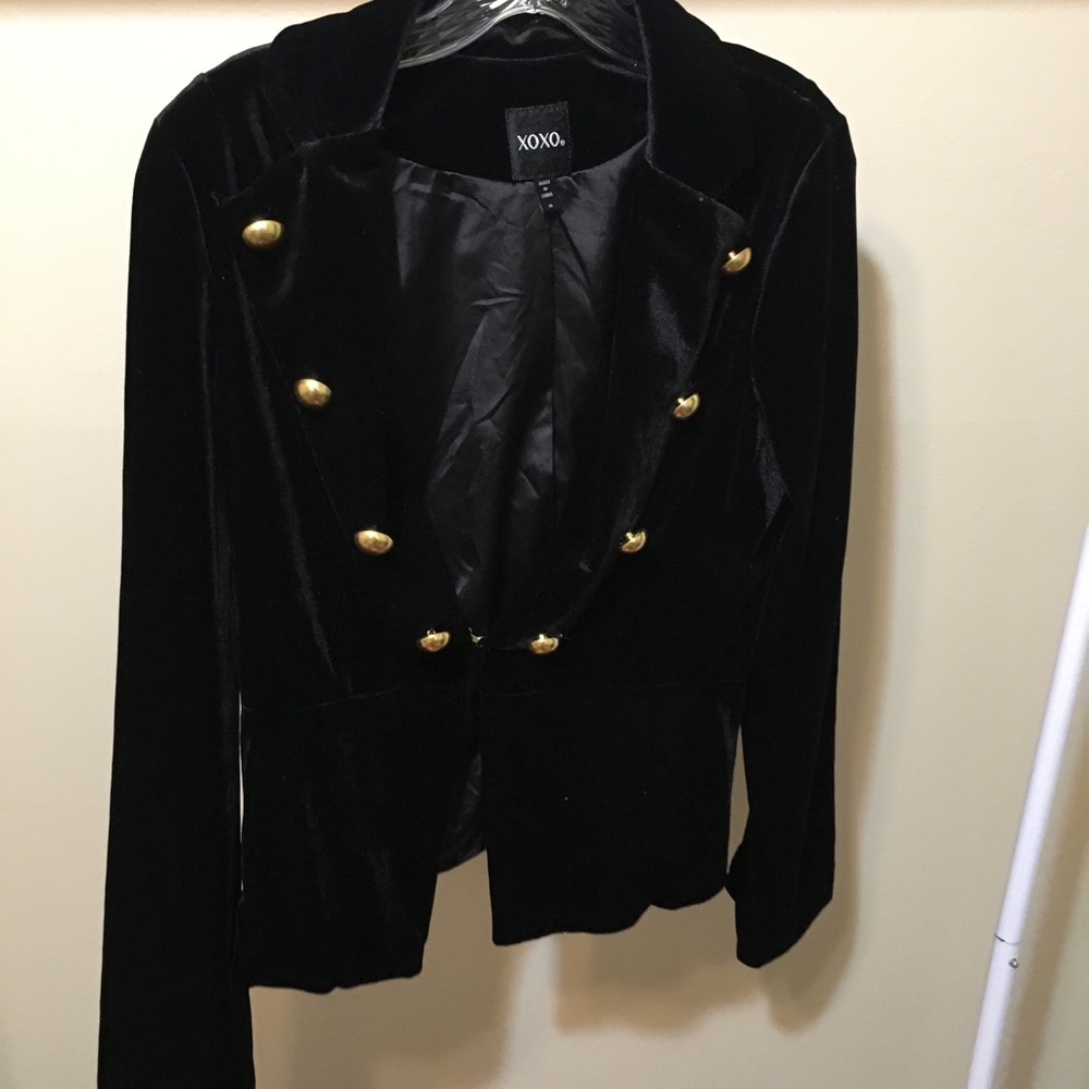 Black velvet blazer